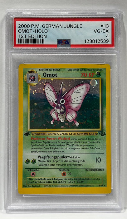 Omot Holo #13 1st Edition – PSA 4 (VG-EX) – 2000 Jungle – Deutsch – Original & Zertifiziert