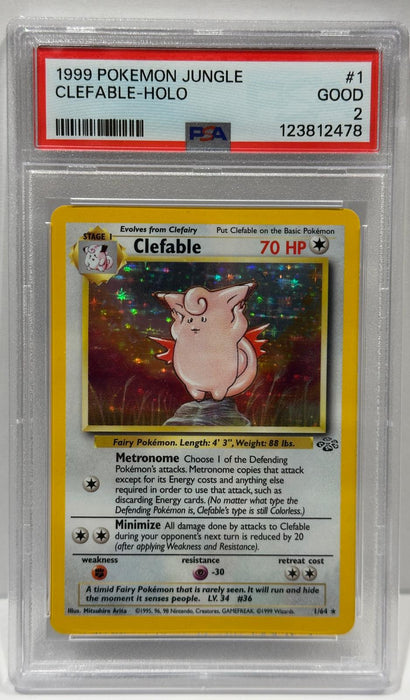 Clefable Holo #1 – PSA 2 (Good) – 1999 Jungle Set – Englisch – Original & Zertifiziert