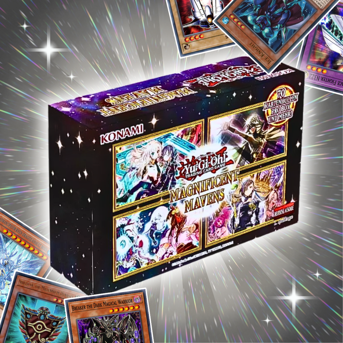 Yu-Gi-Oh! Magnificent Mavens Box | Deutsch | 4 Booster + 70 Kartenhüllen