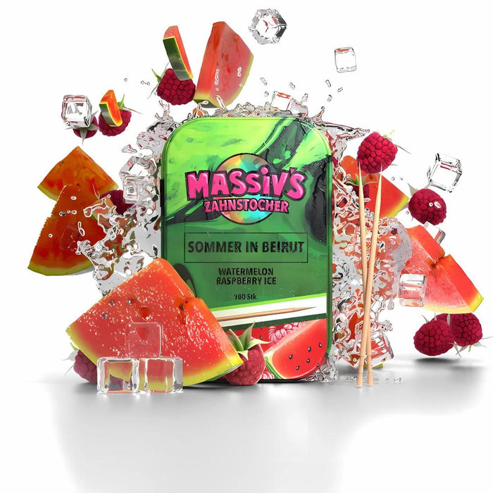 100 Aromatisierte Zahnstocher in Metalldose – 7 Aromen, Birkenholz, vegan | Urban Style by Massiv & Wunder