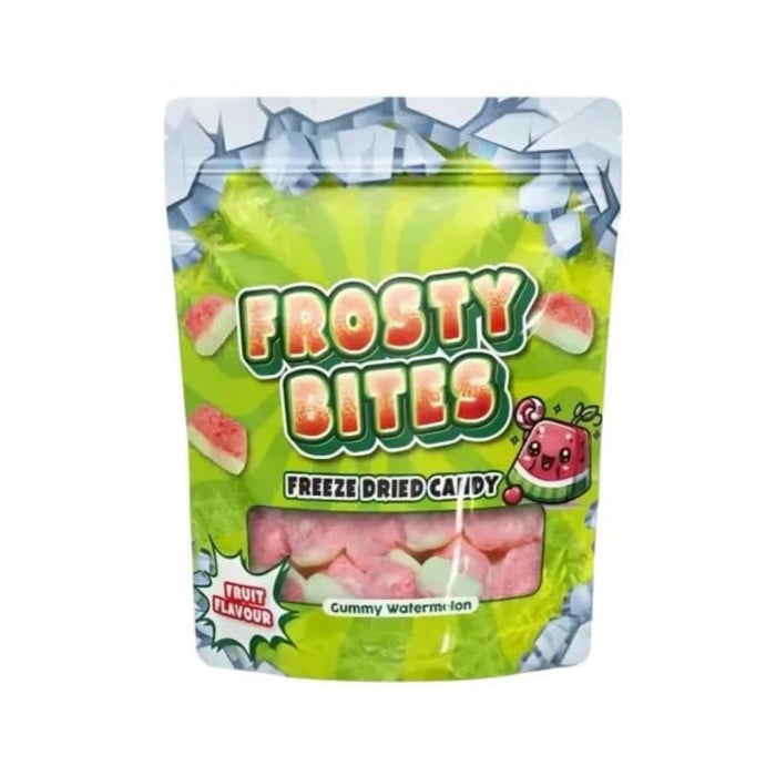 2er- Frosty Bites Fruchtgummi – Wassermelone & Pfirsich mit eisigem Cooling-Effekt– Perfekt für unterwegs & Partys – 2 x 50g Packung