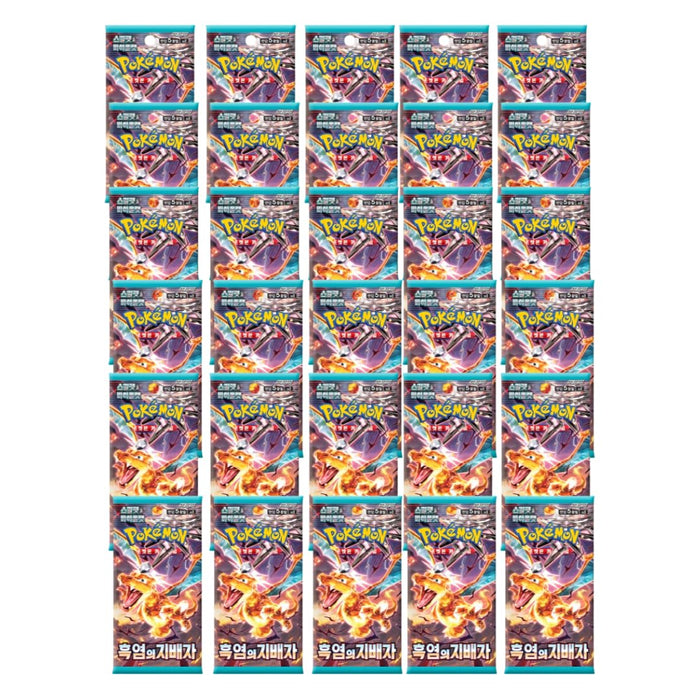 Pokémon Ruler of Black Flame sv3 – Koreanische Booster Box | 30 Booster Packs à 5 Karten