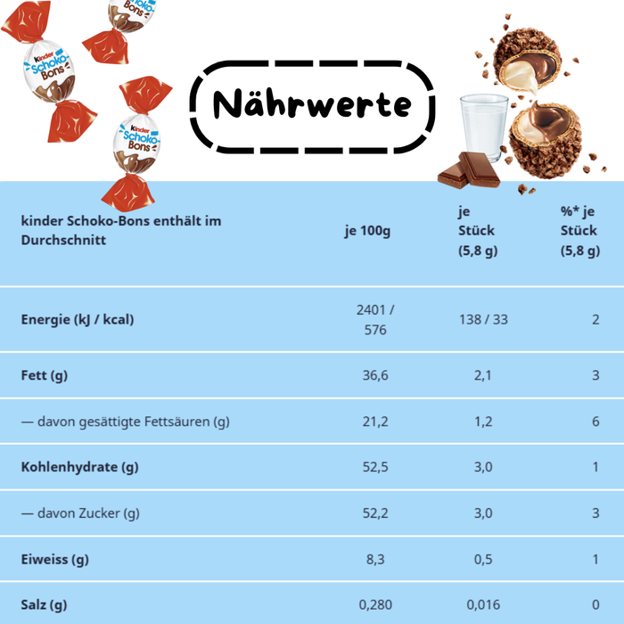 4x Kinder Schoko-Bons Crispy (4x22,4 g) – Knusprige Milchschokoladenkugeln mit Haselnussfüllung