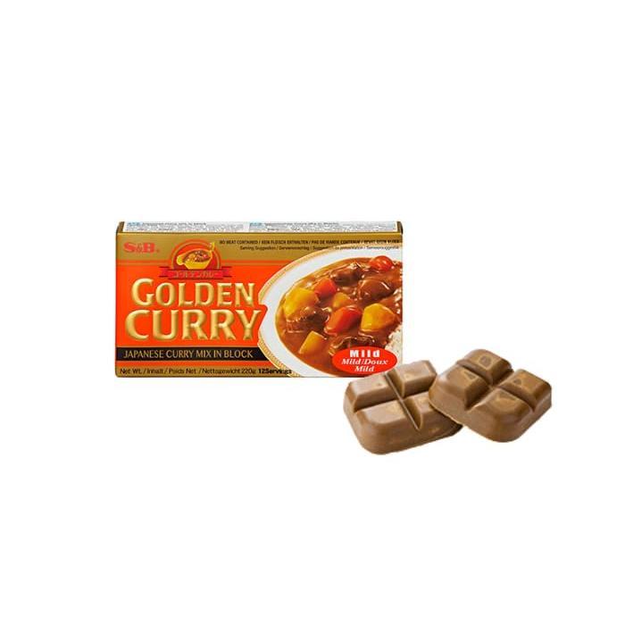 3x220g S&B GOLDEN CURRY MIX - Japanese Curry Mix - vegetarian no meat contained - 3 Geschmäcker: Mild, Medium Hot & Hot