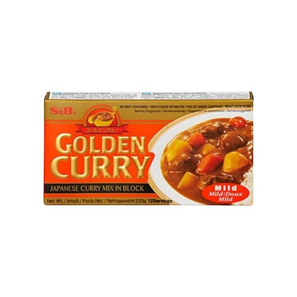 3x220g S&B GOLDEN CURRY MIX - Japanese Curry Mix - vegetarian no meat contained - 3 Geschmäcker: Mild, Medium Hot & Hot