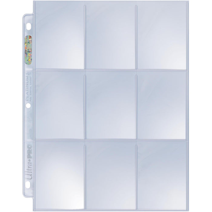 Ultra pro ultra pro 25 platinum-speicherseiten: sammelseiten für sammelkarten für baseball und andere sportarten platinum series 9 pocket pages , transparent