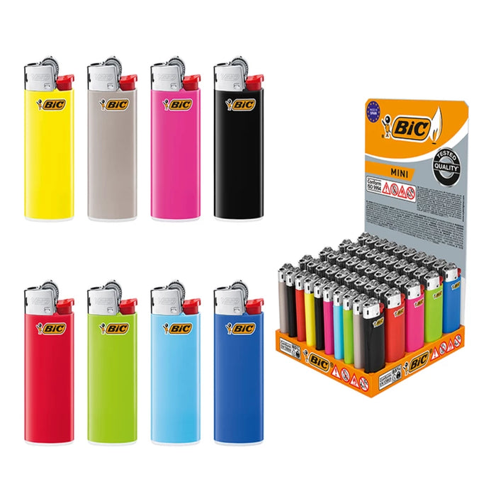 50x BIC Mini Feuerzeuge l Kompakt & langlebig für Haushalt, Camping & Küche