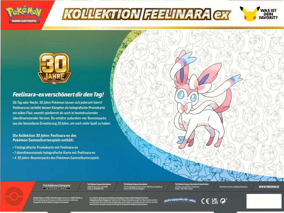 Pokémon 30 Jahre Feelinara-ex Kollektion – 30th Anniversary – Deutsch