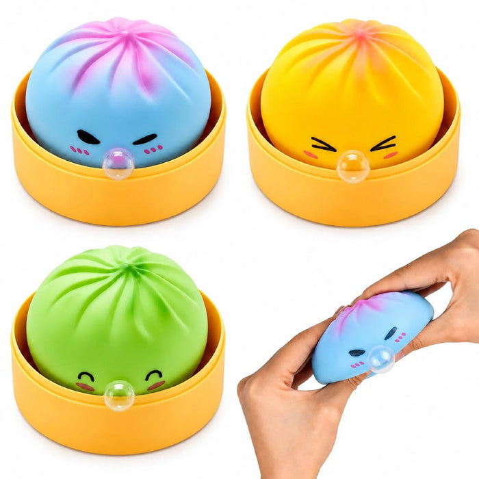 Dumpling Squishy 3er-Set – Kleine Anti-Stress Quetschfiguren
