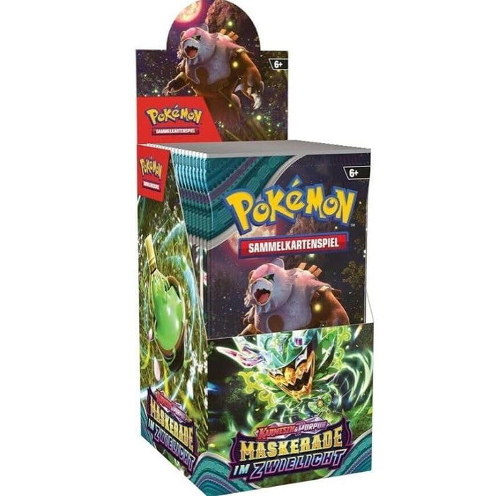 Pokémon Karmesin & Purpur: Maskerade im Zwielicht Display mit 18 Boostern - DEUTSCH
