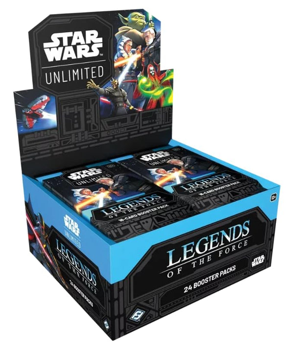 Star Wars Unlimited – Legends of the Force Display (EN) – 24 Booster + Heartforcards® Versandschutz