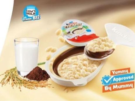 4 x Kinder Creamy – Milky & Crunchy – Knusprig-cremiger Milchsnack (4 x 19 g)