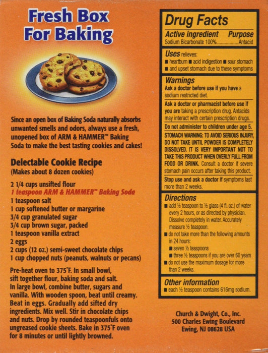 Reines Natron (Natriumhydrogencarbonat, E500) 454g | Baking Soda | Für Backen, Haushalt & Körperpflege