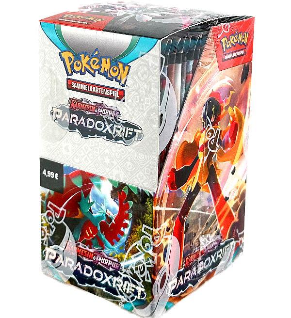 Paradox Rift Pokémon Karmesin & Purpur | Display mit 18 Booster Packs | 180 Karten | Deutsch