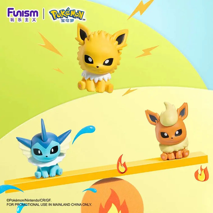 FUNISM Pokémon Palmsize Wonders Vol. 2 Eevee Set – 16er Display – Mystery Blind Box mit Eeveelution Minifigur