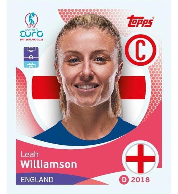 Official Women’s Euros 2025 Sticker Kollektion – Vollständige Box mit 50 Stickertüten (300 Sticker) – Offizielles Topps-Produkt zur Frauen-EM 2025 + Heartforcards® Versandschutz