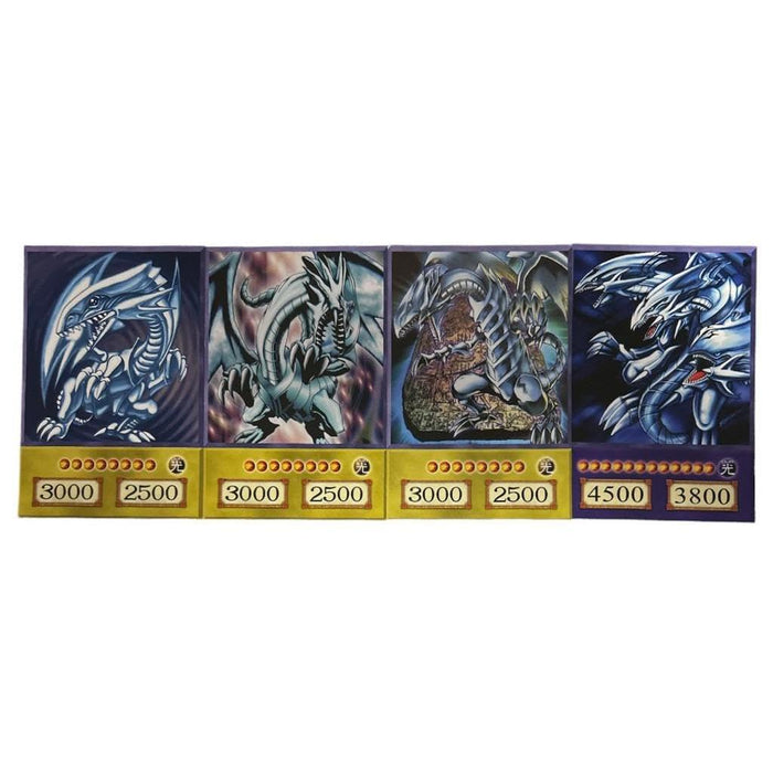 Kaiba-Set- 3 Blauäugige Weiße Drachen + 1 Blauäugiger Ultimativer Drache ORICA - Original Anime Karte - Alle Teile enthalten + Heartforcards Versandschutz