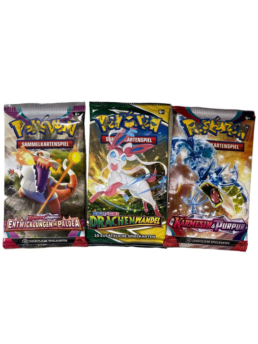 Pokémon TCG – 3x Deutsche Booster Packs | Original & OVP | Zufällige Sets | Sammelkarten