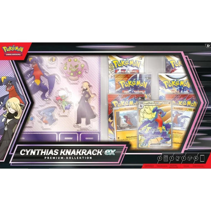 Pokémon Cynthias Knakrack EX Premium Kollektion – Deutsch + Heartforcards® Versandschutz