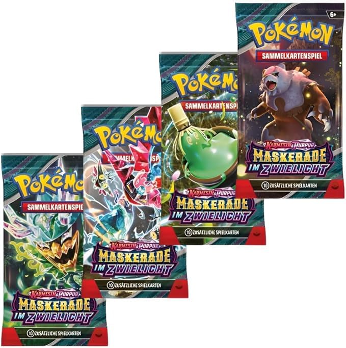 Pokémon Karmesin & Purpur: Maskerade im Zwielicht Display mit 18 Boostern - DEUTSCH