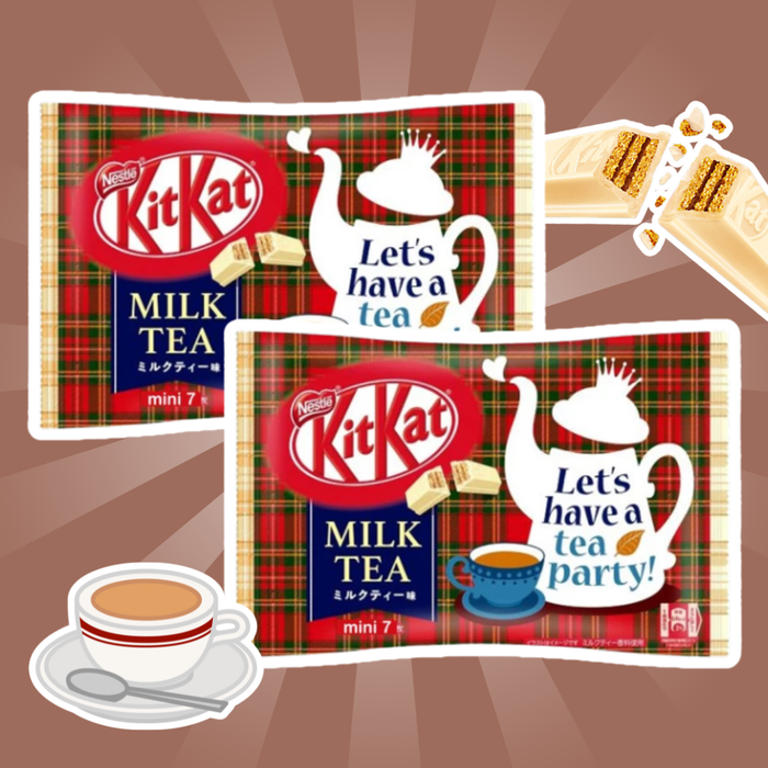 2x Kit Kat Mini Milk Tea – Knusprige Schokoladen-Waffeln mit cremigem Milchtee-Geschmack (2x81.2g)
