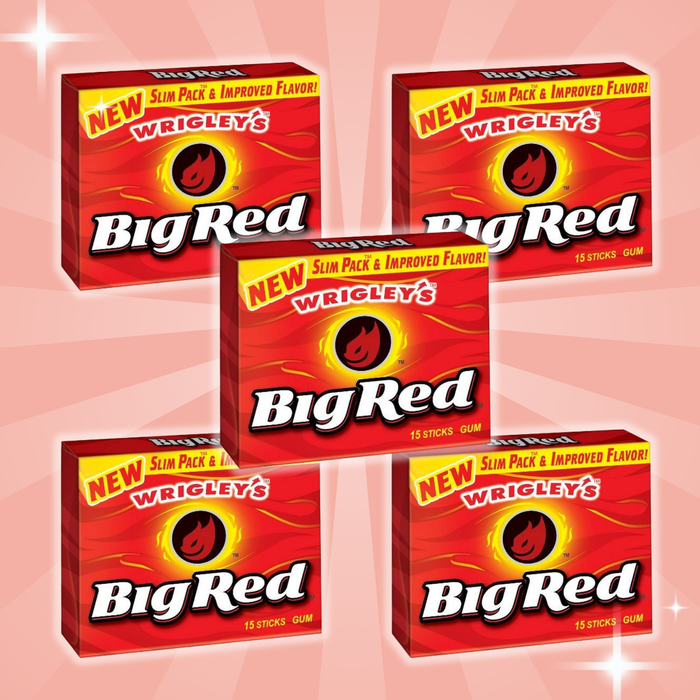 5x Wrigley’s Big Red Kaugummi – Cinnamon – 5x 15 Sticks