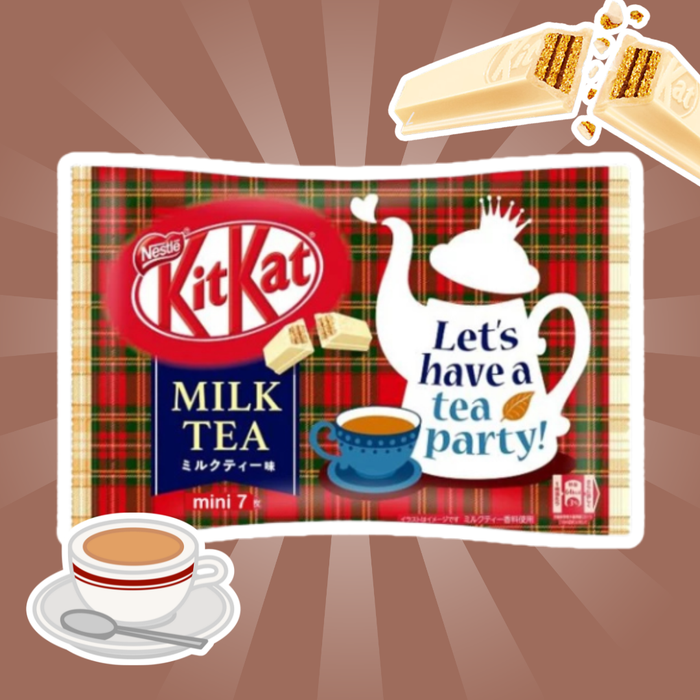 1x Kit Kat Mini Milk Tea – Knusprige Schokoladen-Waffeln mit cremigem Milchtee-Geschmack (1x81.2g)
