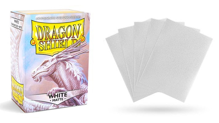 Dragon Shield Standard Sleeves - Matte White (100 Sleeves)
