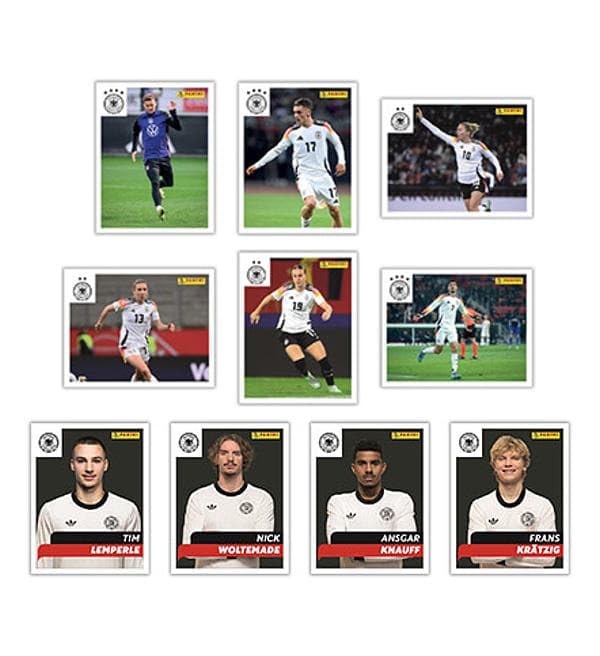 Panini DFB 2025 - 125 Jahre Fußballgeschichte | Eco-Blister 2 mit 10 Tüten + 1 Special Sticker