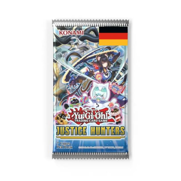 Yu-Gi-Oh! TCG: Justice Hunters Booster Display – 1. Auflage [Deutsch] | 24 Boosterpacks mit neuen Deck-Themen | Mit Heartforcards® Versandschutz