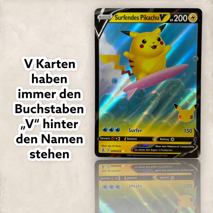 Pokémon Original 3 verschiedene V Karten DEUTSCH bestehend aus V, VMAX, VSTAR oder GX seltene Karten GARANTIERT aus aktuellen Sets