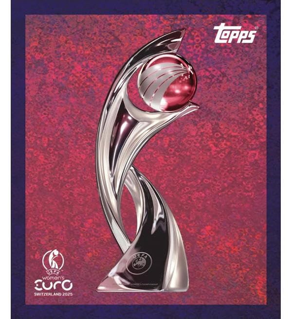 Official Women’s Euros 2025 Sticker Kollektion – Vollständige Box mit 50 Stickertüten (300 Sticker) – Offizielles Topps-Produkt zur Frauen-EM 2025 + Heartforcards® Versandschutz