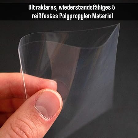 10x100 TCG Guru Perfect Size Fit Inner Sleeves 10x100 Soft Sleeves Größe: 64x89mm + Heartforcards® Versandschutz