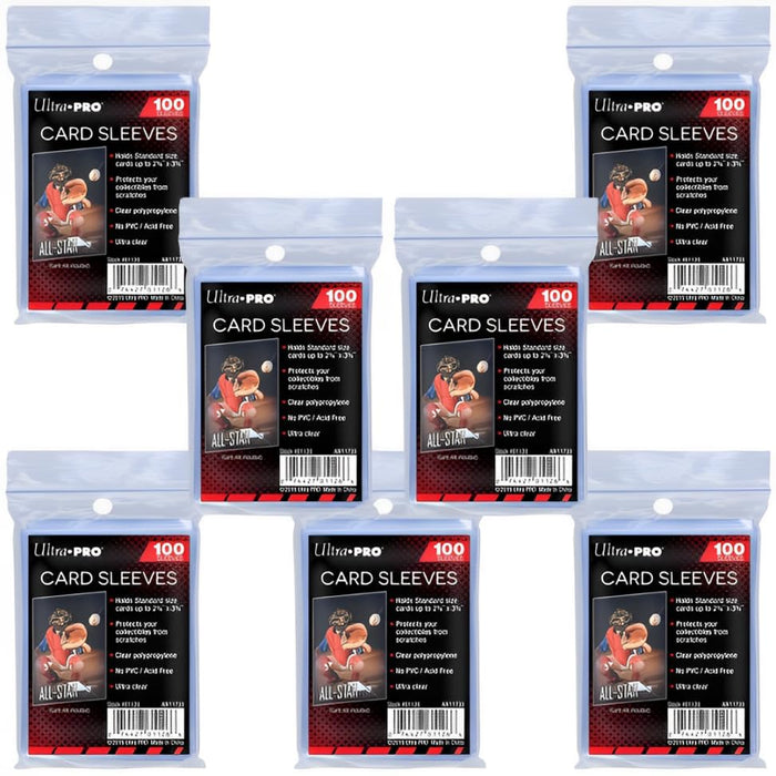 7 x 100 Ultra Pro Soft Sleeves - insgesamt 700 UP Pro Hüllen - Geeignet für alle Sammelkartenspiele + Heartforcards® Versandschutz