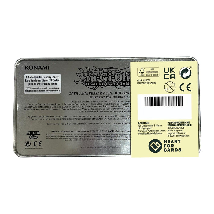 Yu-Gi-Oh! 2025 Mega-Pack Tin+ Heartforcards® Versandschutz