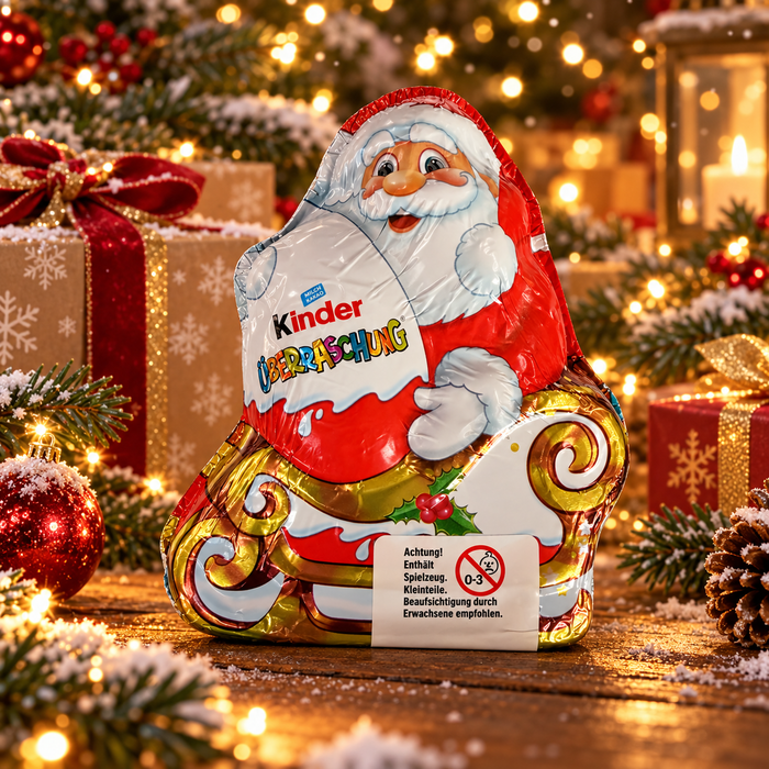 Kinder Überraschung Weihnachtsmann im Schlitten – Weihnachtsfigur – 75 g