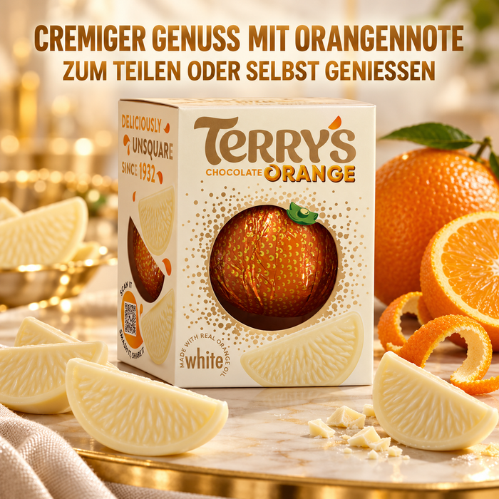 Terry’s Chocolate Orange White – Weiße Schokolade mit echtem Orangenöl – 145 g