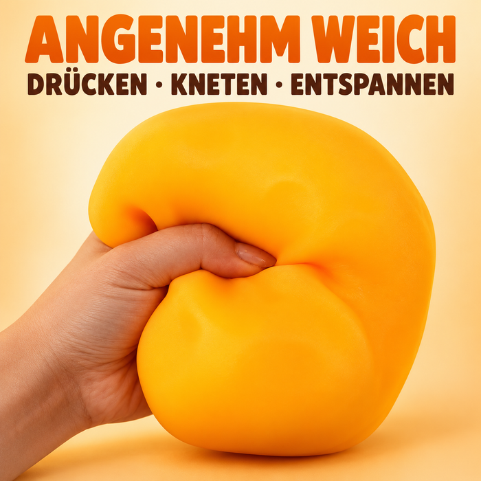 XXL Käsewürfel Squishy – ca. 10 cm, ca. 500 g