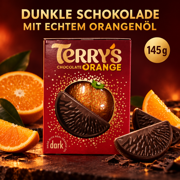 Terry’s Chocolate Orange Dark – Dunkle Schokolade mit echtem Orangenöl – 145 g