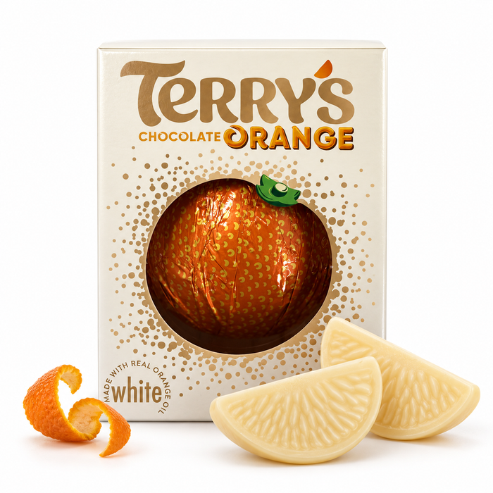 Terry’s Chocolate Orange White – Weiße Schokolade mit echtem Orangenöl – 145 g