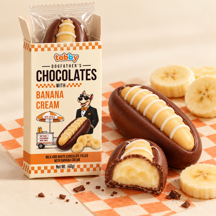 Tabby Dogfather’s Chocolates Banana Cream – 40 g