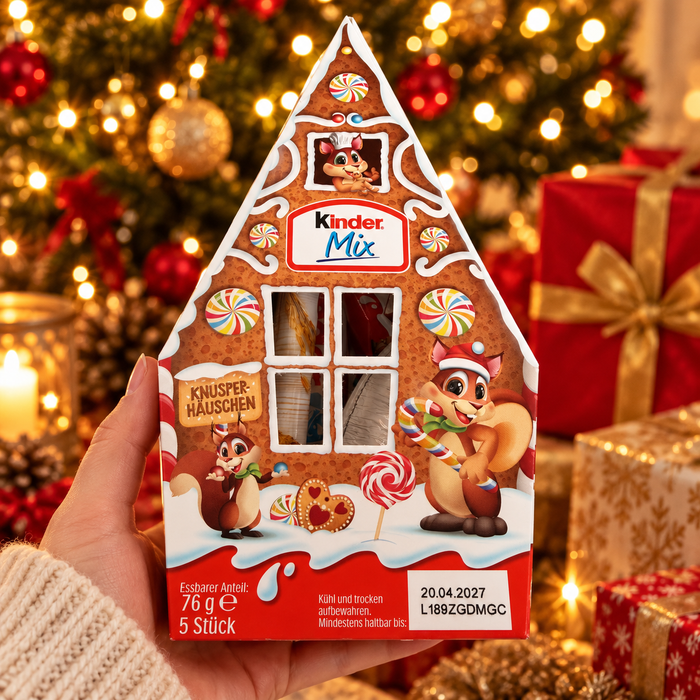 Kinder Mix Knusper-Häuschen – 5 Stück, 76 g