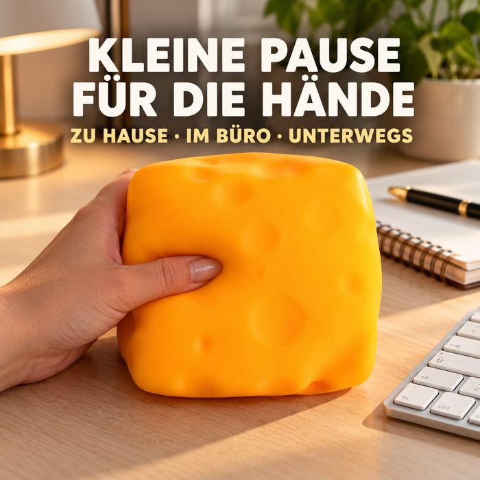 XXL Käsewürfel Squishy – ca. 10 cm, ca. 500 g