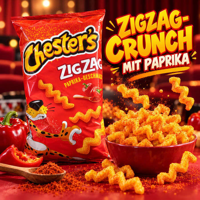 Chester’s ZigZag Paprika – knuspriger Maissnack, 1 Beutel, 30 g