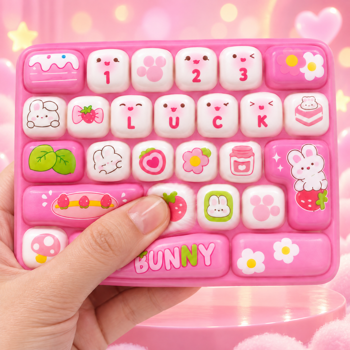 Mini Tastatur Squishy – weiches Keyboard zum Drücken und Kneten, zufällige Farbe