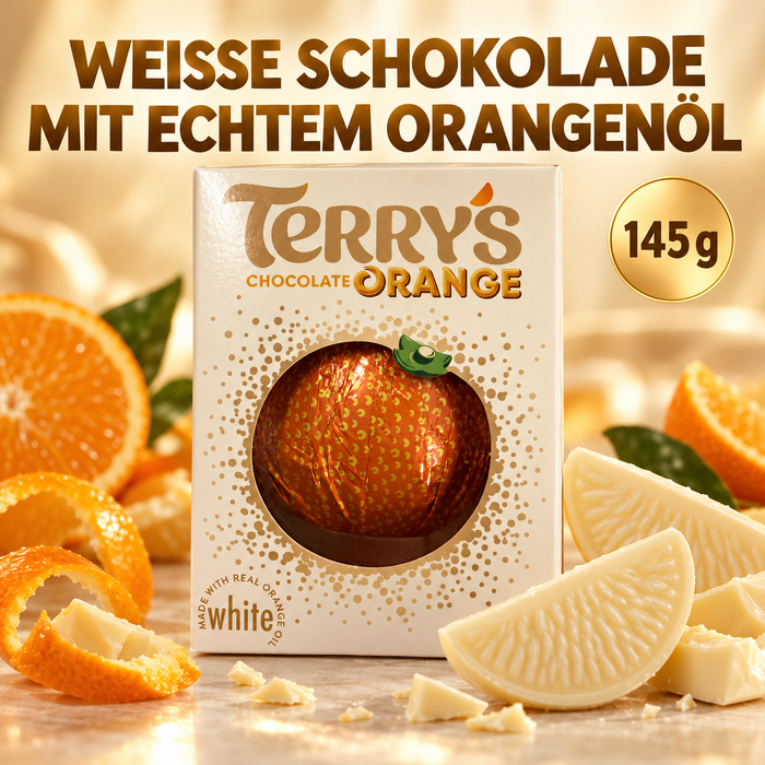 Terry’s Chocolate Orange White – Weiße Schokolade mit echtem Orangenöl – 145 g