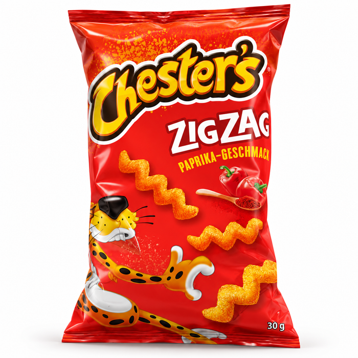 Chester’s ZigZag Paprika – knuspriger Maissnack, 1 Beutel, 30 g