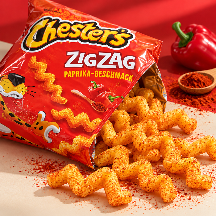 Chester’s ZigZag Paprika – knuspriger Maissnack, 1 Beutel, 30 g