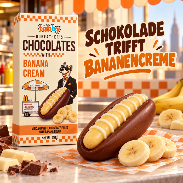 Tabby Dogfather’s Chocolates Banana Cream – 40 g