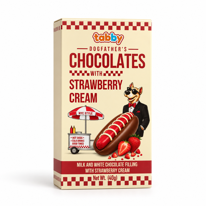 Tabby Dogfather’s Chocolates Strawberry Cream – 40 g